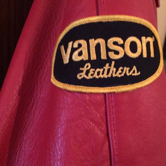 Red Vanson Leather Jacket - Picture 3 of 4